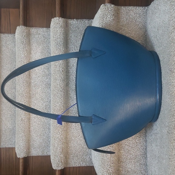 Louis Vuitton Blue Epi Saint Jaques Shoulder Bag Authentic - Picture 5 of 14